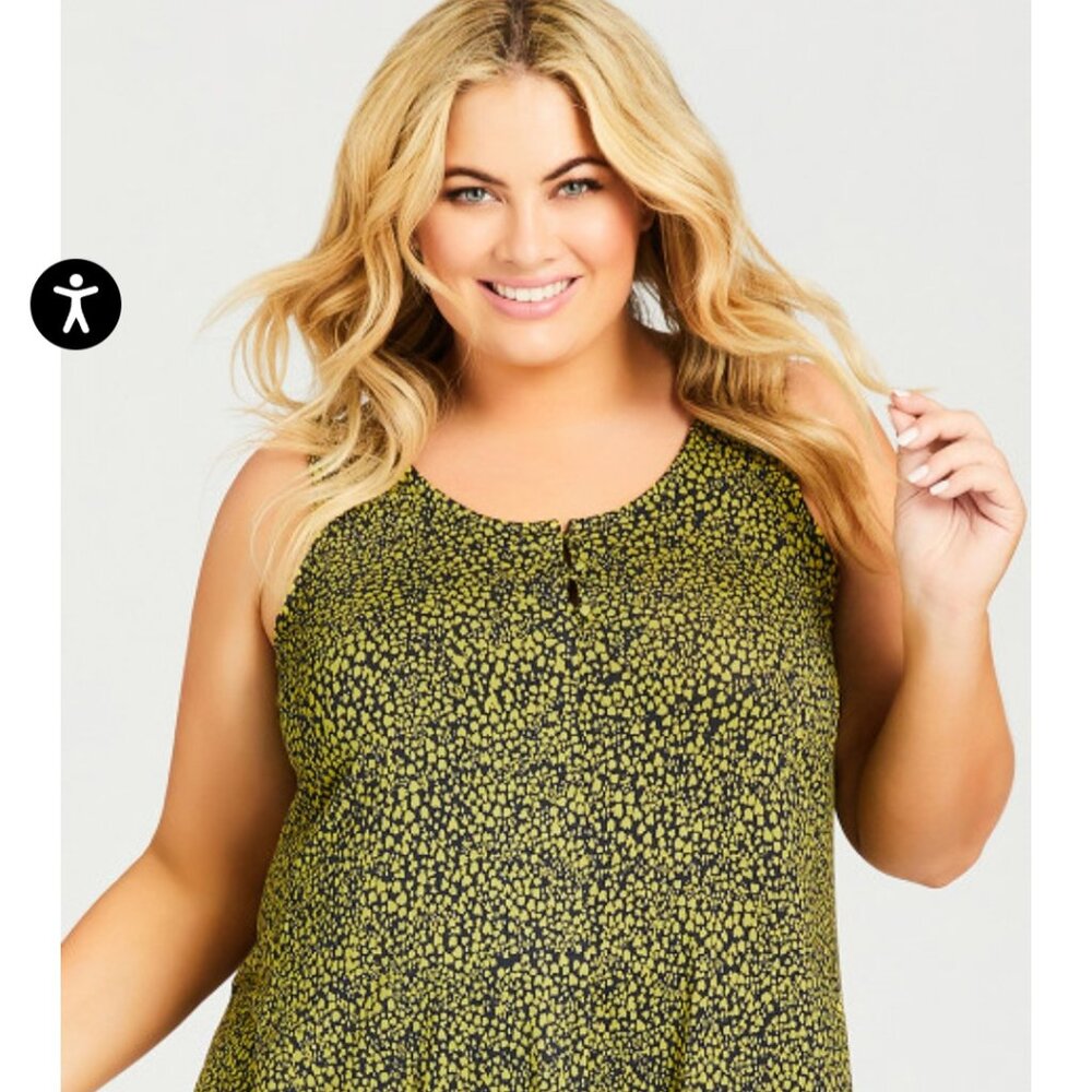 Avenue Knitted Tank Top Green sizes 3x or 4x